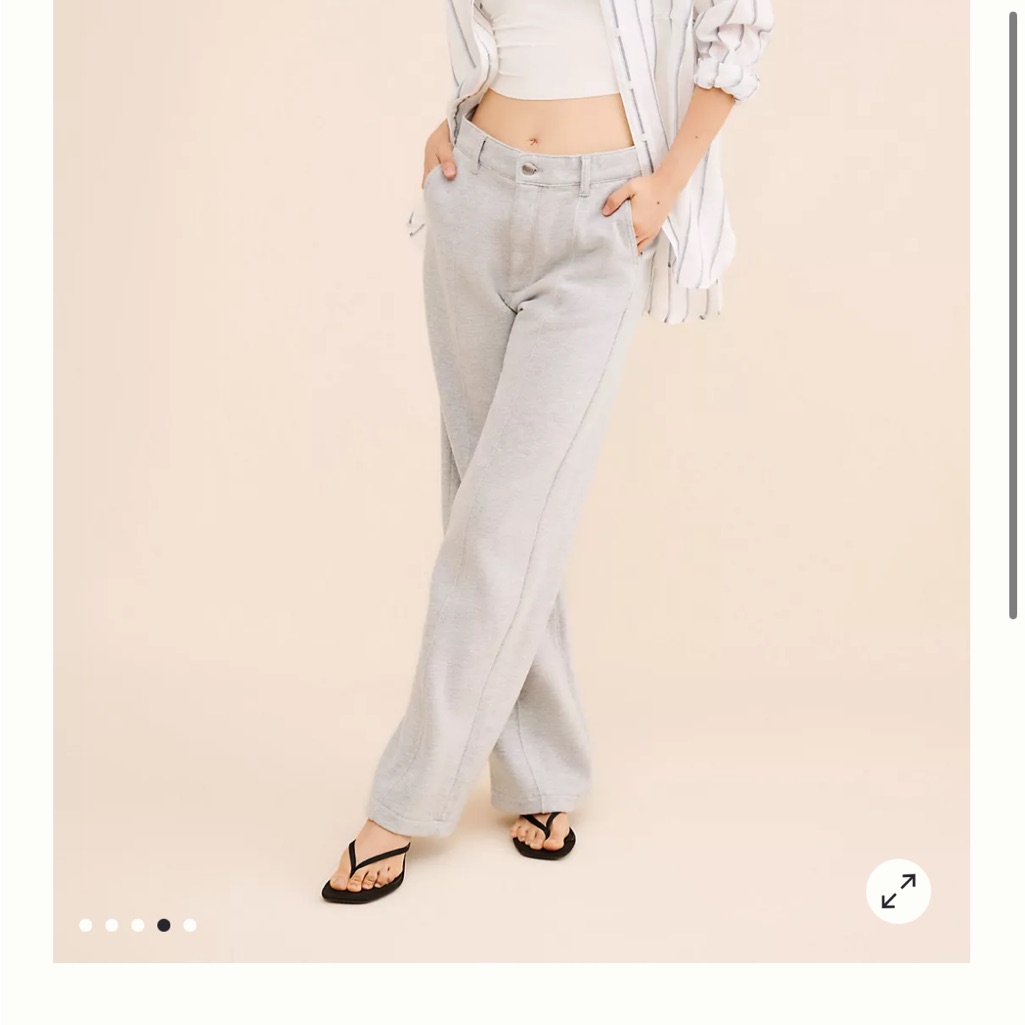 Hepburn Wide Leg High Rise Knit Pants
